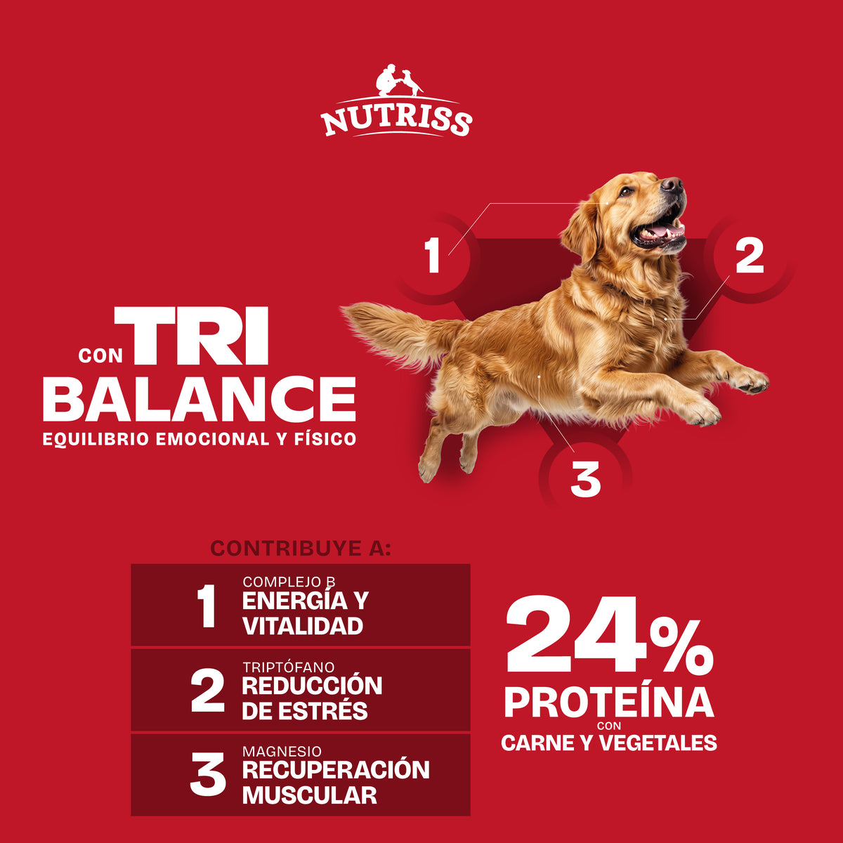 Nutriss con TRIBALANCE ayuda al bienestar emocional, digestivo y físico de tu perro