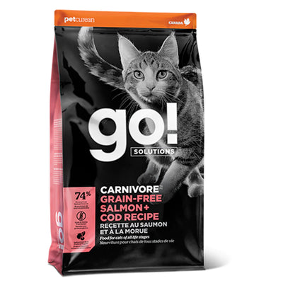 Go! Solutions Carnivore Gatos Receta de Salmón y Bacalao Sin Granos