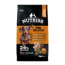 Nutriss Tribalance Adultos con Pollo y Vegetales es un alimento seco para perros adultos con nueva fórmula y 24% de proteína, con proteína animal como primer ingrediente.