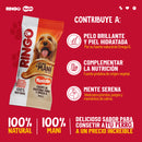 Snack Ringo para perros con 30 gramos. Crema de maní con fuente de proteína vegetal